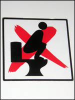 Flickr: 'Sign in bathroom stall' by Safety Superhero